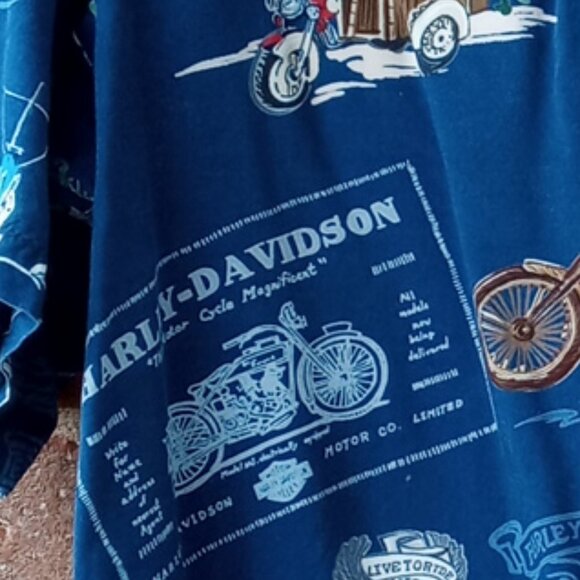 Vintage Harley Davidson Hawaiian graphic short sleeve Shirt size Medium - Picture 5 of 9